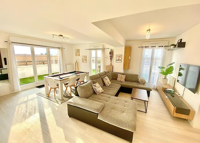 Le Prestige Terrasse-Cocon Familial Cosy, Billard & Jacuzzi Avec Vue Sur Paris