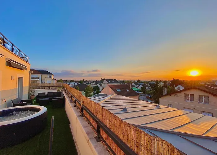 Le Prestige Terrasse-Cocon Familial Cosy, Billard & Jacuzzi Avec Vue Sur Paris